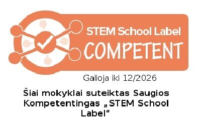 Saugios kompetentingas „STEM School Label“